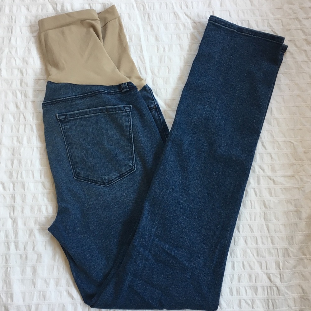 J Brand Maternity Mid-Rise Secret Fit Skinny Jeans